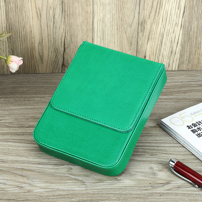 Leather Fountain Pen Case Handmade Cowhide Pen Pouch Organizer For Adults Students Office Retro Pen 10