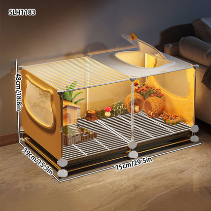 Indoor Rutin Chicken Cage for Quail Poultry, Large Winter Pet Raising Box Landscaping Viewing Hut for Backyard Chicken