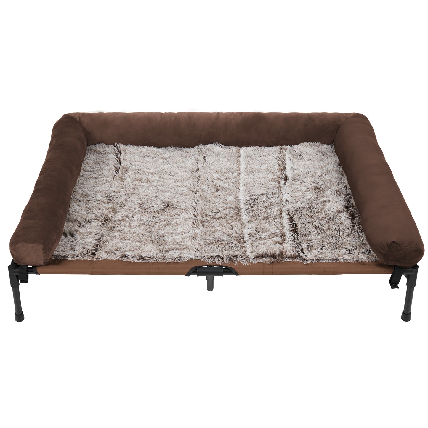 Extra Large Cooling Elevated Dog & Pet Cot Bed, Waterproof Raised Lounger with Supportive Bolster, Indoor/Outdoor Use