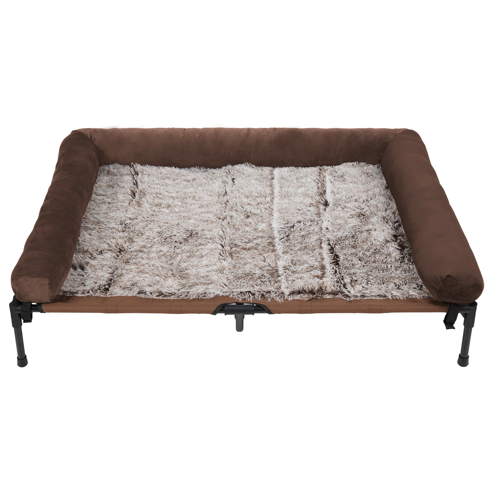 Extra Large Cooling Elevated Dog & Pet Cot Bed, Waterproof Raised Lounger with Supportive Bolster, Indoor/Outdoor Use