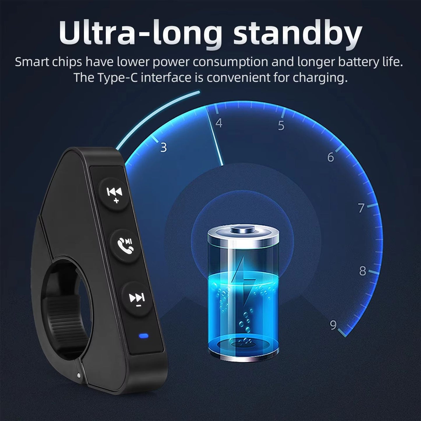 Bluetooth Motorcycle Handlebar Remote Control  Wireless Steering Wheel Media Button For Smartphone  2