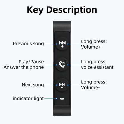 Bluetooth Motorcycle Handlebar Remote Control  Wireless Steering Wheel Media Button For Smartphone  4