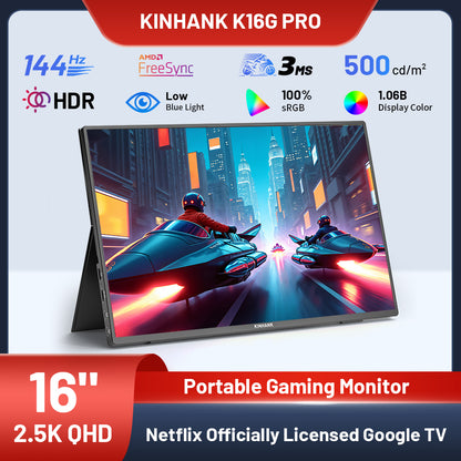 Smart Portable Gaming Monitor, Touchscreen Display for PC Laptop Console with Apps