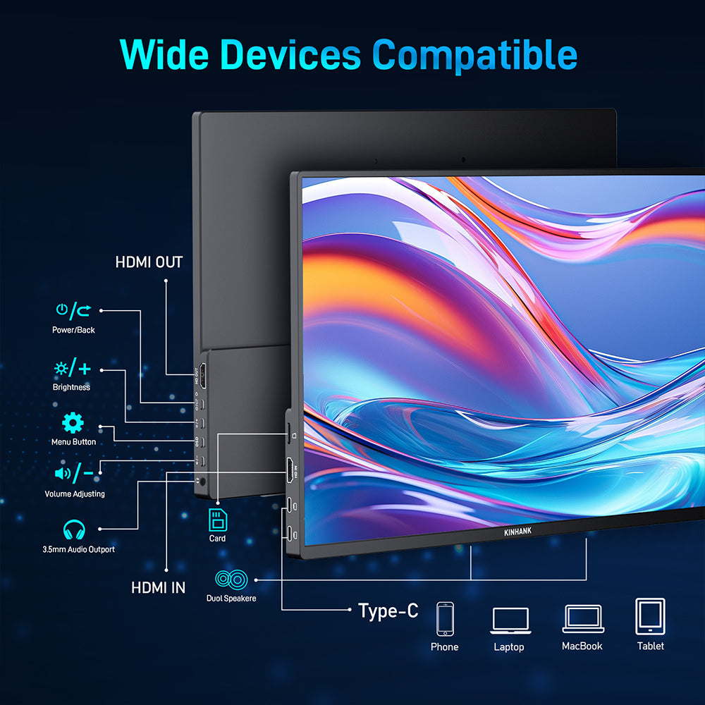 Smart Portable Gaming Monitor Touchscreen Display For PC Laptop Console With Apps 5
