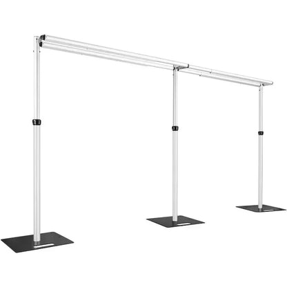 Portable Double Crossbar Pipe  Drape Backdrop Stand Kit Wedding Curtain Display Aluminum Pipe Frame 7