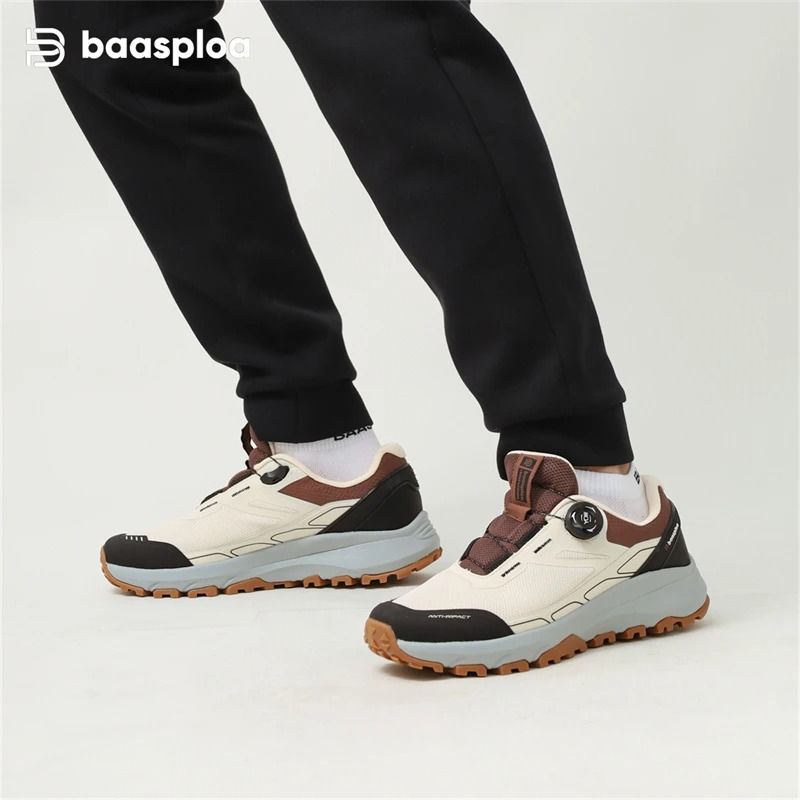 Mens Outdoor Hiking Shoes Breathable Non Slip Travel Sneakers 4