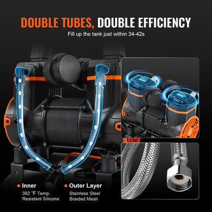Quiet VEVOR Air Compressor OilFree Portable Silent Pump For Tire Inflation Garage Workshop  DIY Hom 3