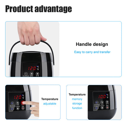 500ml Wax Heater Machine for Hair Removal – LCD Temperature Display Wax Warmer Pot for Depilatory Waxing Beans