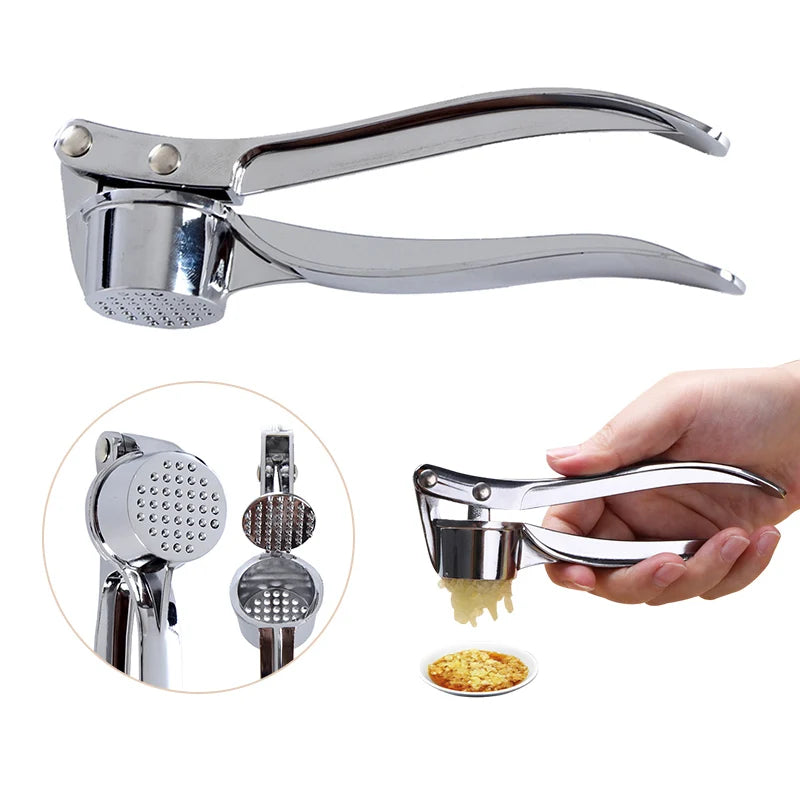 Stainless Steel Garlic Press Manual Smasher  Squeezer For Easy Peeling  Grinding Kitchen Gadget 1