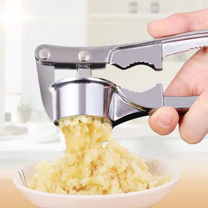 Stainless Steel Garlic Press Manual Smasher  Squeezer For Easy Peeling  Grinding Kitchen Gadget 4