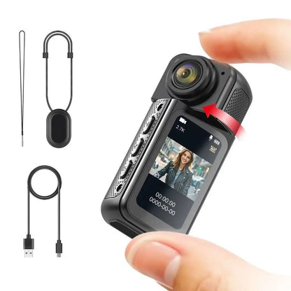 Mini POV Action Camera With Magnetic Mount And 27K Recording 9