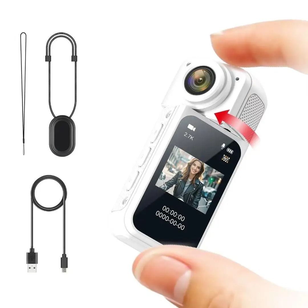 Mini POV Action Camera With Magnetic Mount And 27K Recording 8