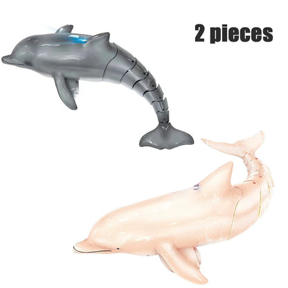 Remote Control Dolphin Toy with LED Light 2.4G Electric Water Toy for Kids, Gift for Boys & Girls