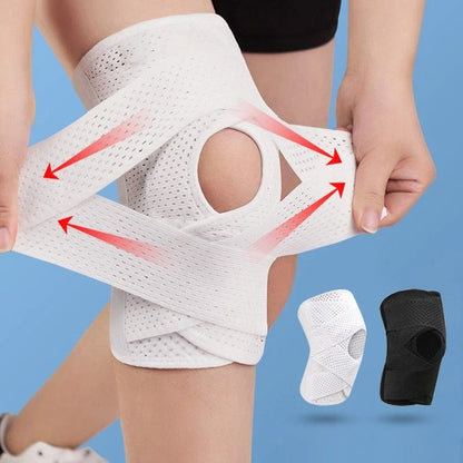 Elastic Knee Support Brace with Side Springs for Joint Protection