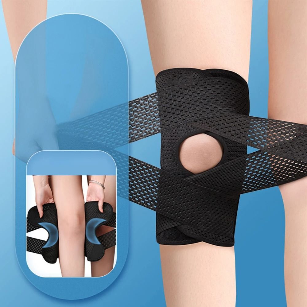 Elastic Knee Support Brace With Side Springs For Joint Protection 2