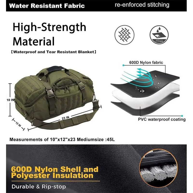 Waterproof Travel Duffel Bag With Large Capacity For Men Weekend Trips And Luggage Needs 1