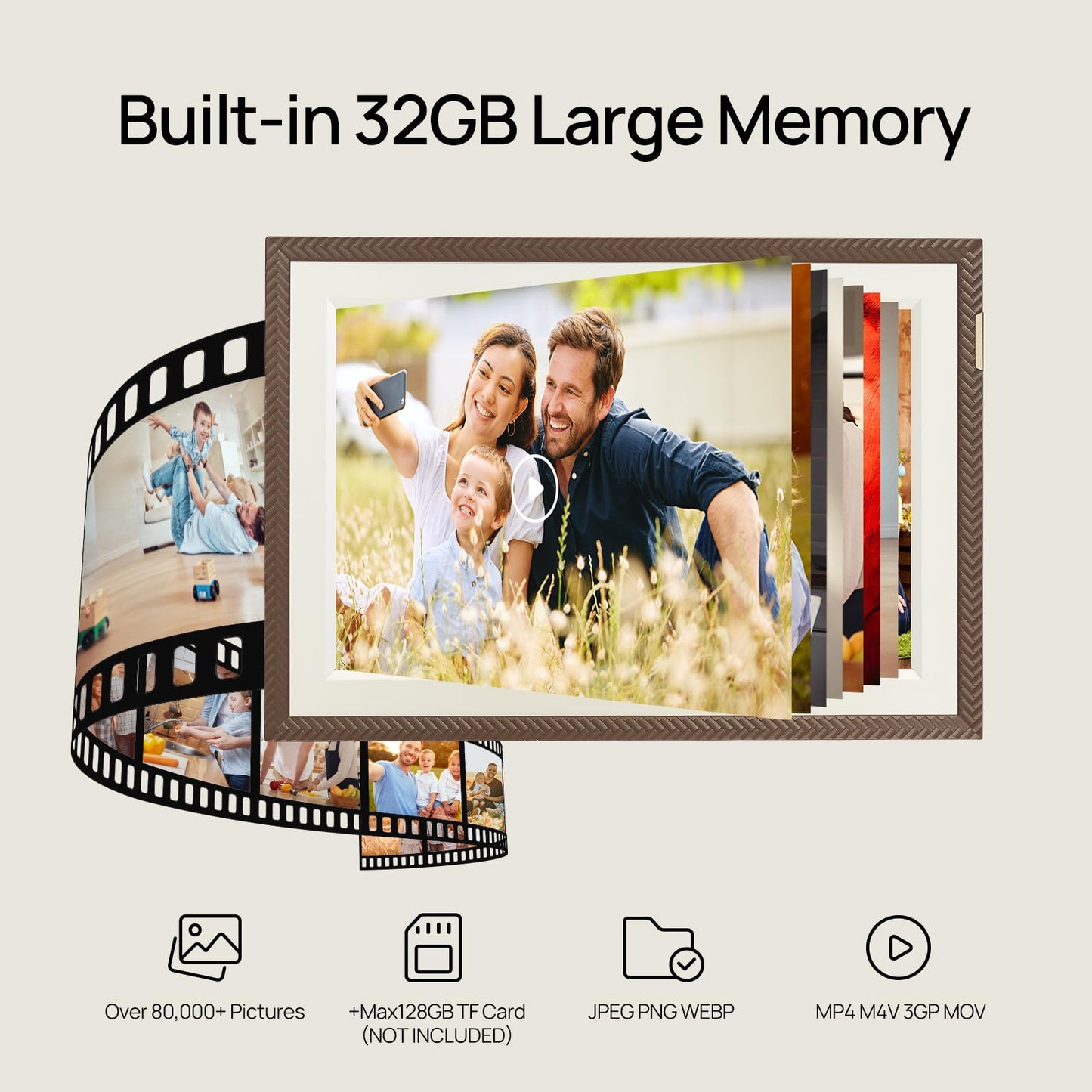ARZOPA 10.1 Smart WiFi Digital Photo Frame 32GB, IPS Touch Screen, Auto Sync