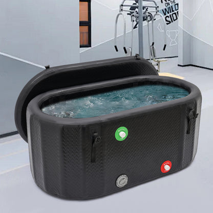 Inflatable Ice Bathtub – 275L/72.65GAL Cold Water Therapy Tub for Athletes Portable PVC Bath Bucket w/ Cover & Pump