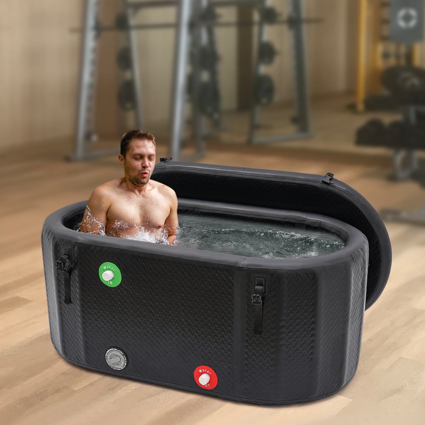 Inflatable Ice Bathtub  275L7265GAL Cold Water Therapy Tub For Athletes Portable PVC Bath Bucket W  2