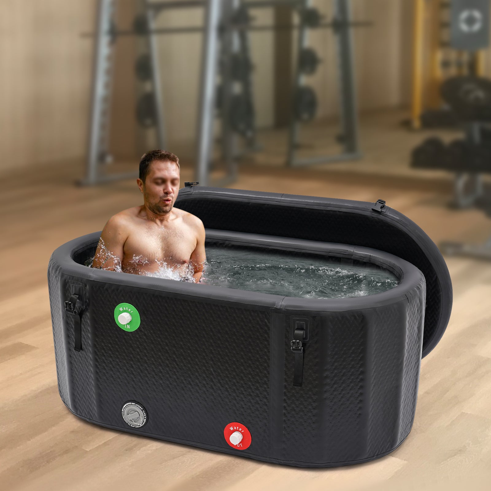 Inflatable Ice Bathtub  275L7265GAL Cold Water Therapy Tub For Athletes Portable PVC Bath Bucket W  2