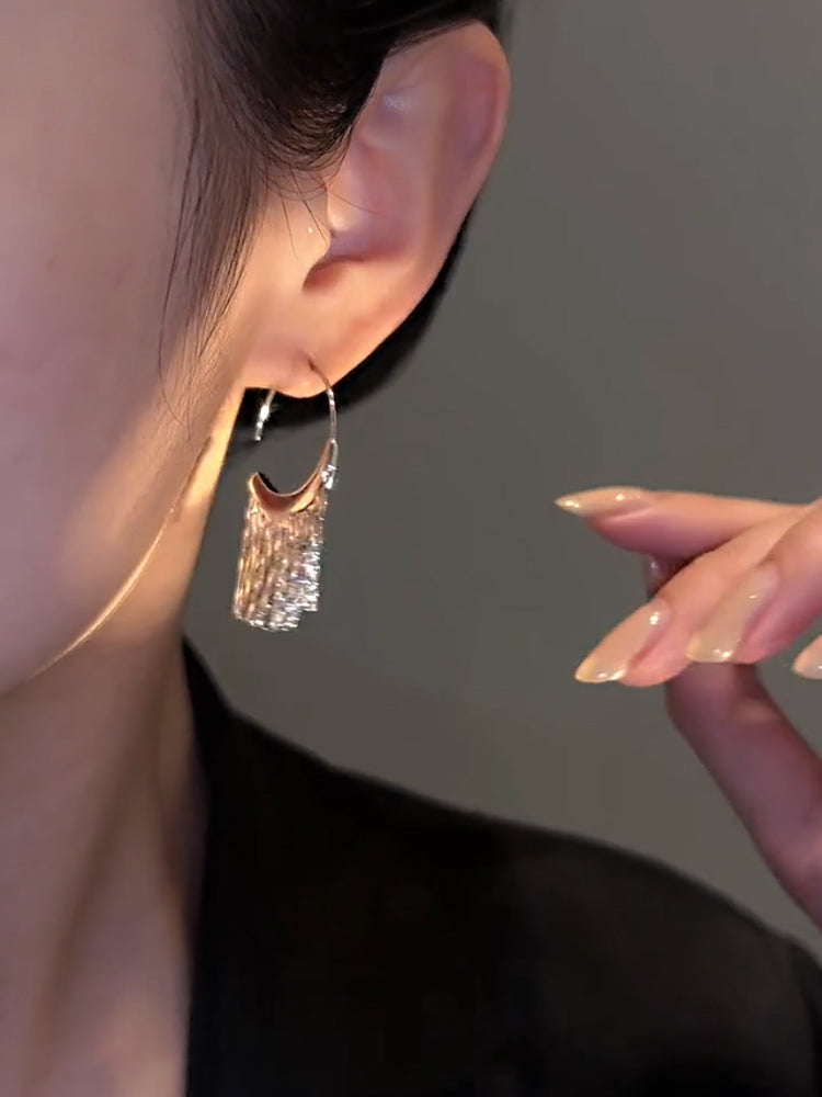 Womens Snake Bone Tassel Earrings, 925 Sterling Silver & Gold Color Dangle Earrings,Trendy Party Jewelry