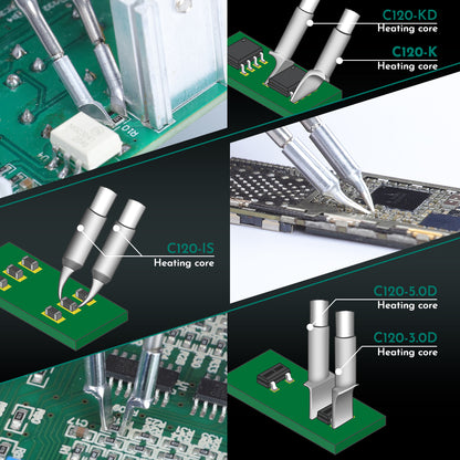 Precision Tweezers Soldering Iron Rework Station for SMT SMD Repair & Micro Component Auto Calibration