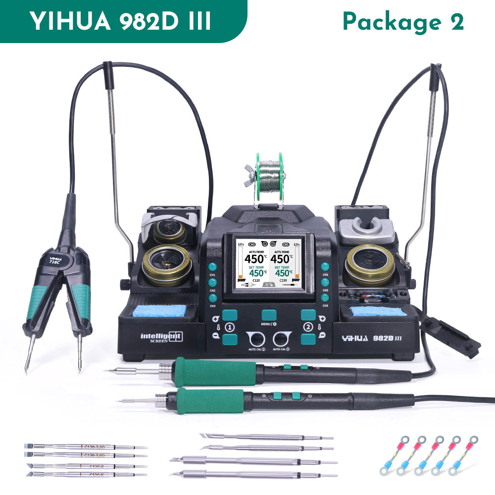 Precision Tweezers Soldering Iron Rework Station for SMT SMD Repair & Micro Component Auto Calibration