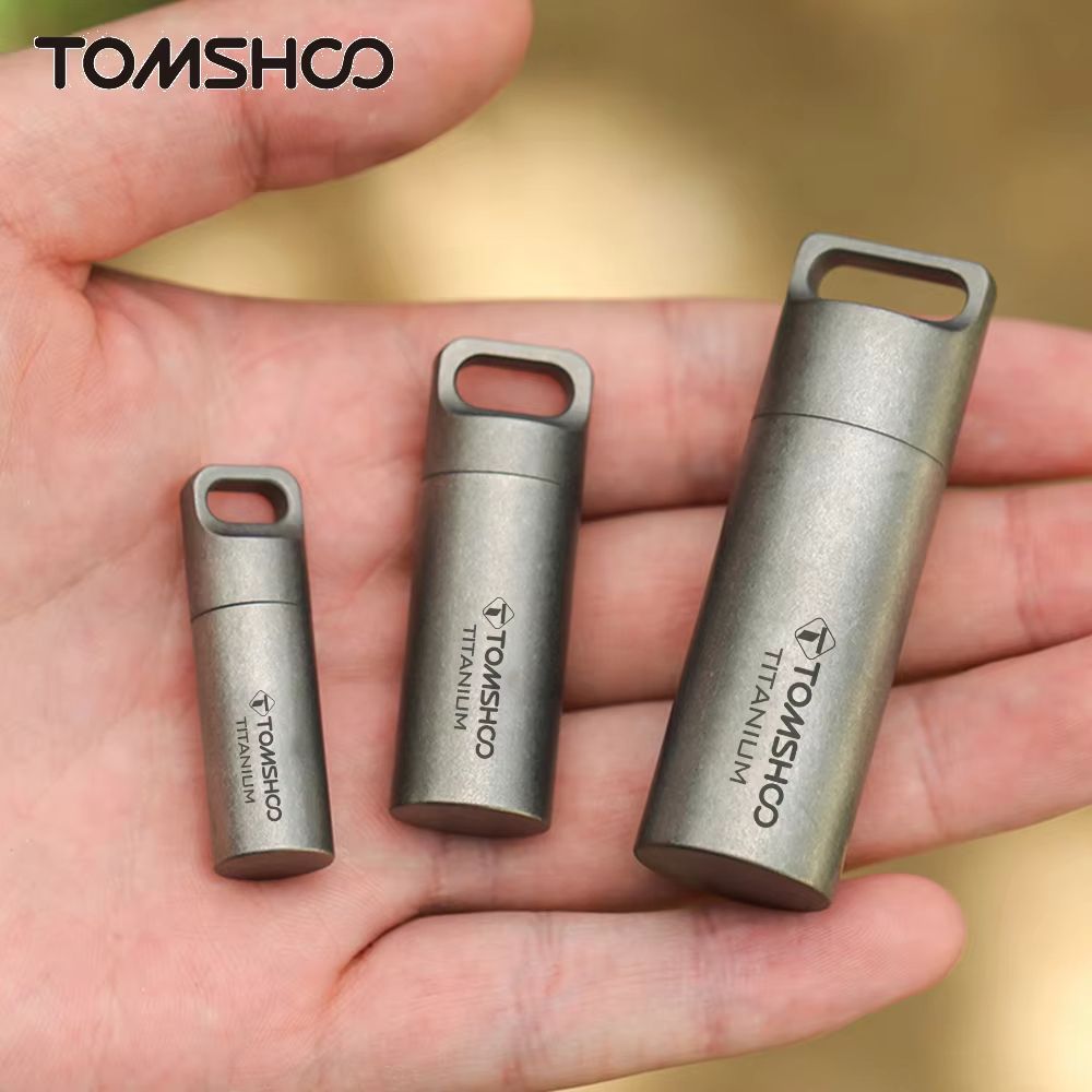 Titanium Waterproof Mini Pill Box – Sealed EDC Storage Capsule for Travel, Camping, Perfume & Medicine