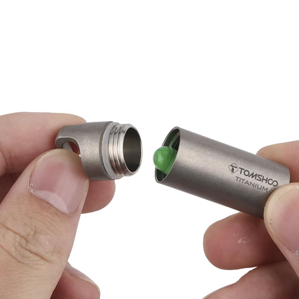 Titanium Waterproof Mini Pill Box  Sealed EDC Storage Capsule For Travel Camping Perfume  Medicine 2