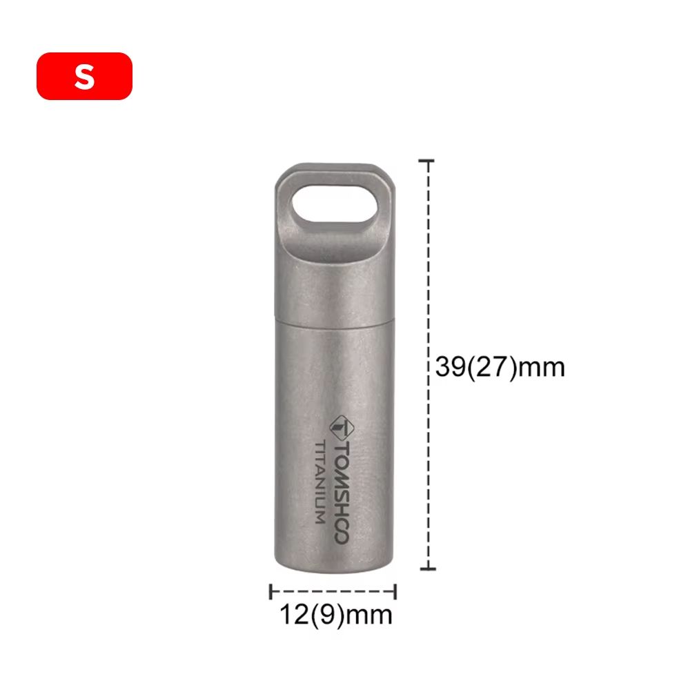 Titanium Waterproof Mini Pill Box  Sealed EDC Storage Capsule For Travel Camping Perfume  Medicine 5