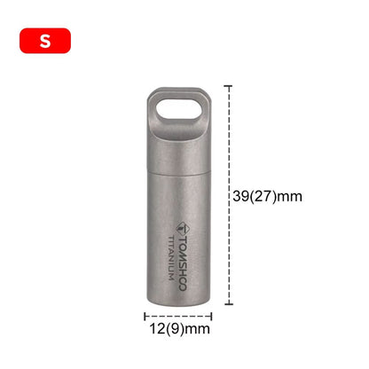 Titanium Waterproof Mini Pill Box  Sealed EDC Storage Capsule For Travel Camping Perfume  Medicine 5