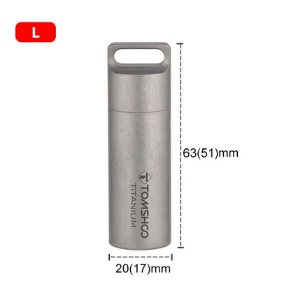 Titanium Waterproof Mini Pill Box  Sealed EDC Storage Capsule For Travel Camping Perfume  Medicine 6