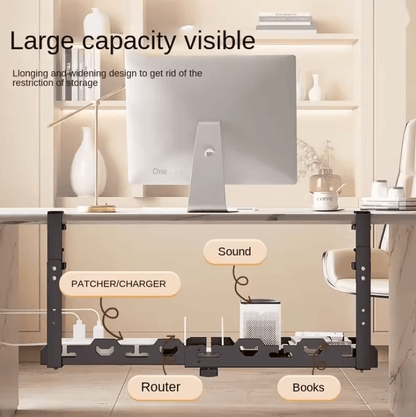 Telescopic UnderDesk Cable Management Tray 1