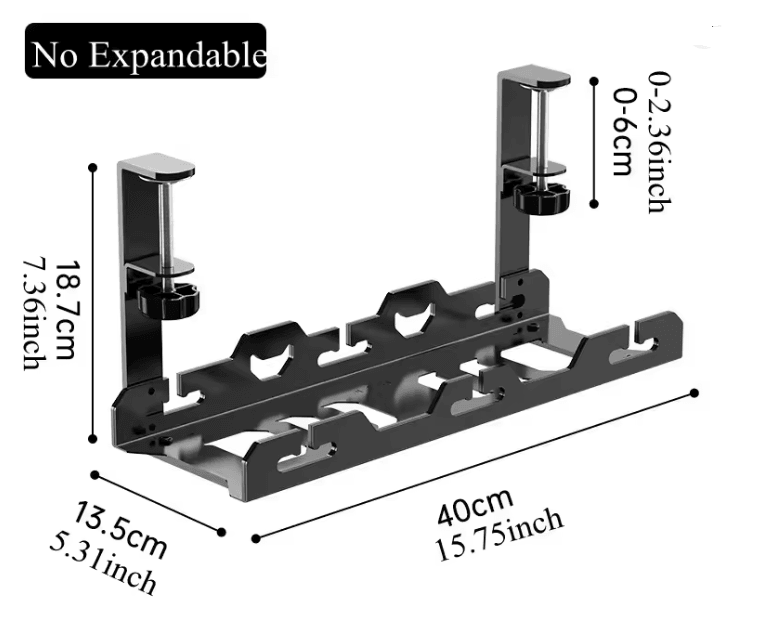 Telescopic UnderDesk Cable Management Tray 3