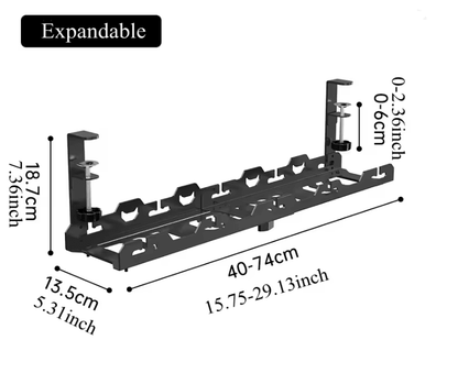 Telescopic UnderDesk Cable Management Tray 4