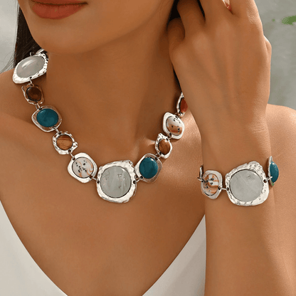 Boho Geometric Chunky Jewelry Set 1