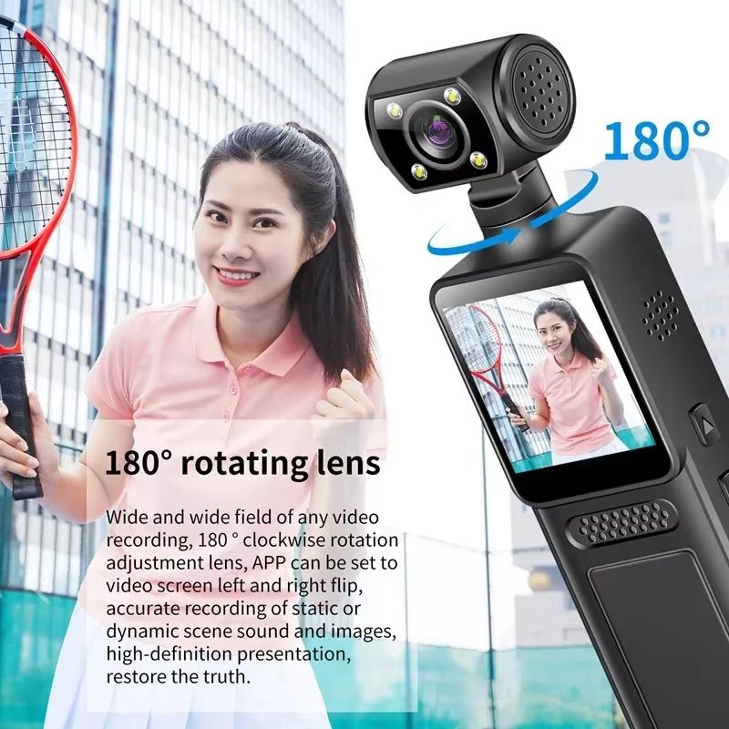 Xiaomi 8K HD Pocket Camera  180 Rotating Mini Handheld Camera With Night Vision For Outdoor Sports