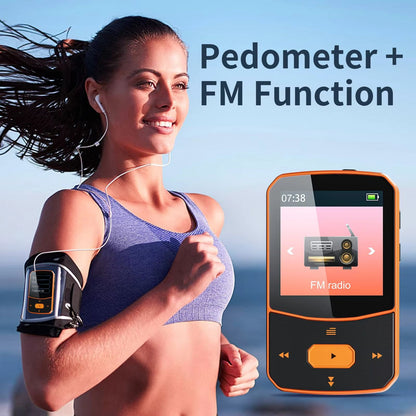 RUIZU X52 Bluetooth MP3 Player With Clip  Portable Sports Music Player With 15 Display FM Radio Ped 3