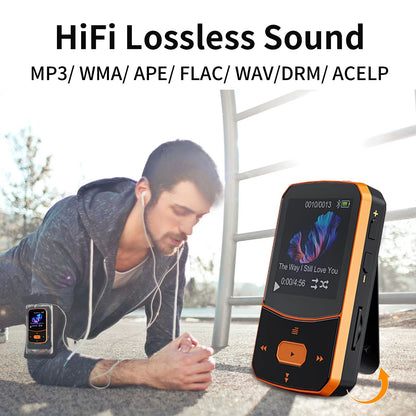 RUIZU X52 Bluetooth MP3 Player With Clip  Portable Sports Music Player With 15 Display FM Radio Ped 4