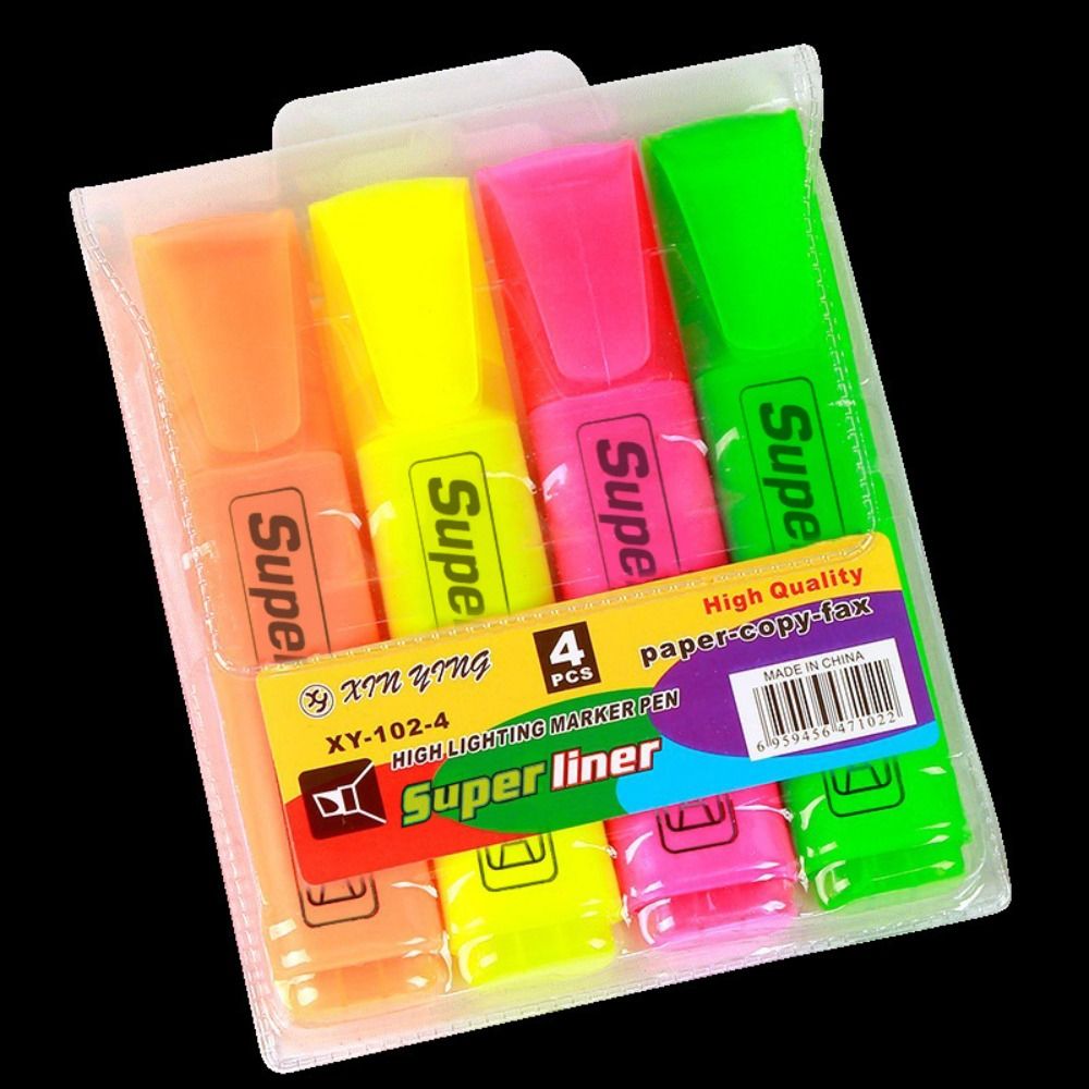Colorful Highlighters Art Markers Drawing Fluorescent Pen Markers Flat Shape School Office Supplies Back to School