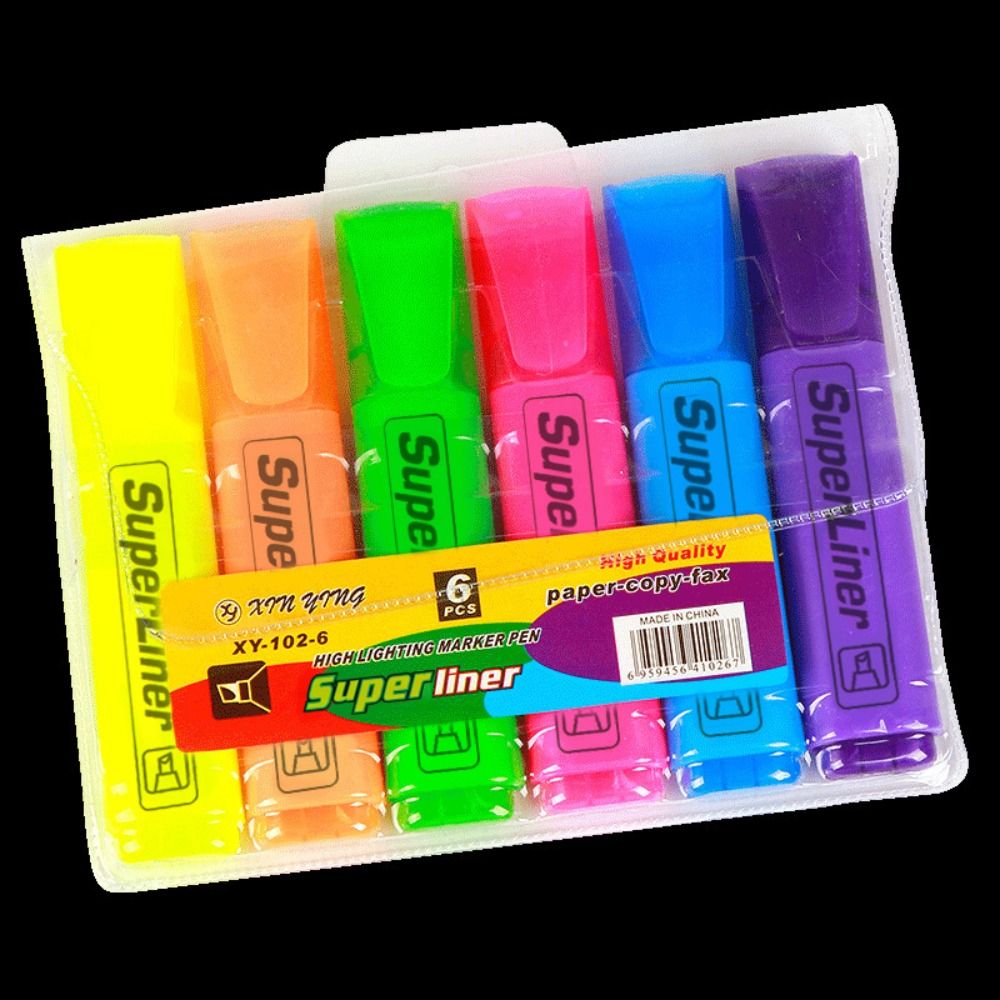Colorful Highlighters Art Markers Drawing Fluorescent Pen Markers Flat Shape School Office Supplies Back to School