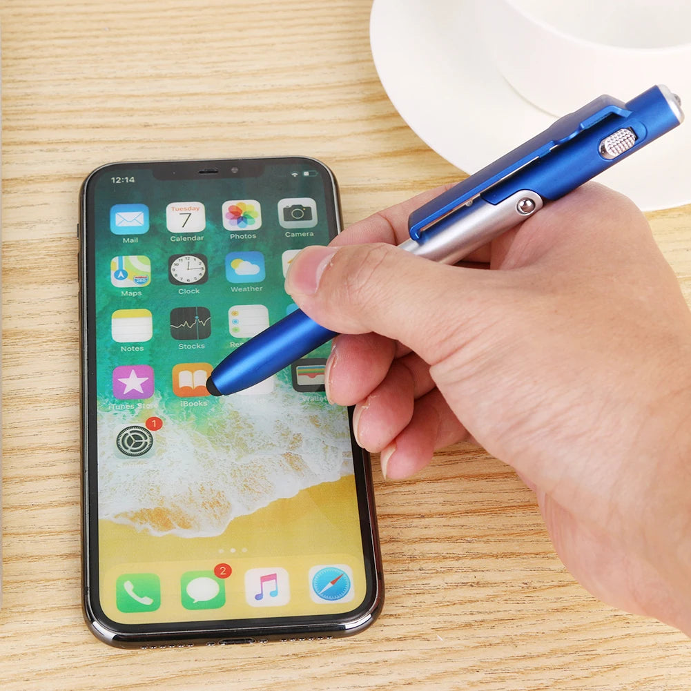 4 in 1 Multifunctional Ballpoint Pen with Phone Stand, Folding LED Light, Back to School Stationery Gift