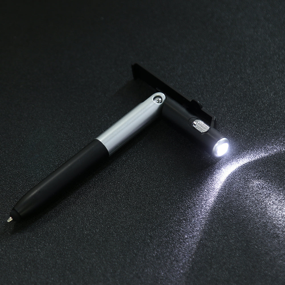 4 in 1 Multifunctional Ballpoint Pen with Phone Stand, Folding LED Light, Back to School Stationery Gift