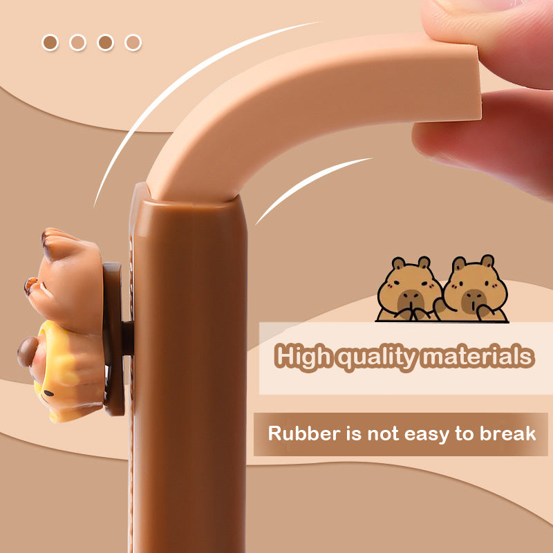 Push Pull Capybara Eraser, Soft School Supplies, Clean Mess Free Stationary, Office Student Gift Rubber Eraser