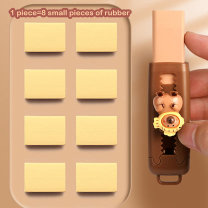 Push Pull Capybara Eraser, Soft School Supplies, Clean Mess Free Stationary, Office Student Gift Rubber Eraser