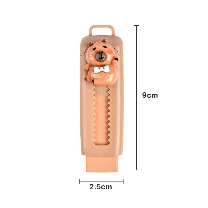 Push Pull Capybara Eraser, Soft School Supplies, Clean Mess Free Stationary, Office Student Gift Rubber Eraser