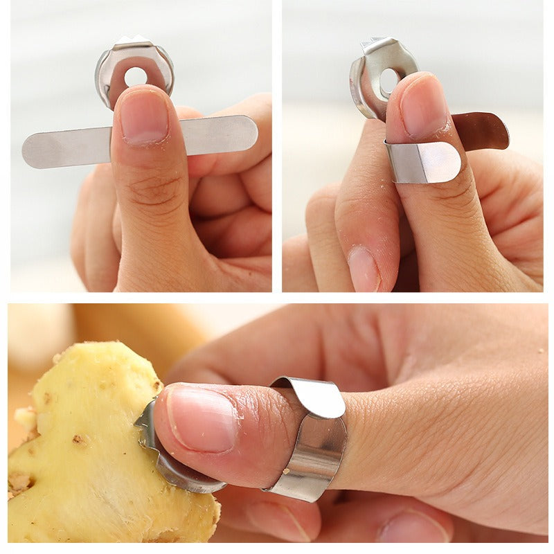 Multi-Performance Garlic Planer Stainless Steel Peeler, Ginger Grater, Garlic Peeler, Kitchen Tool for Chestnuts, Ginger