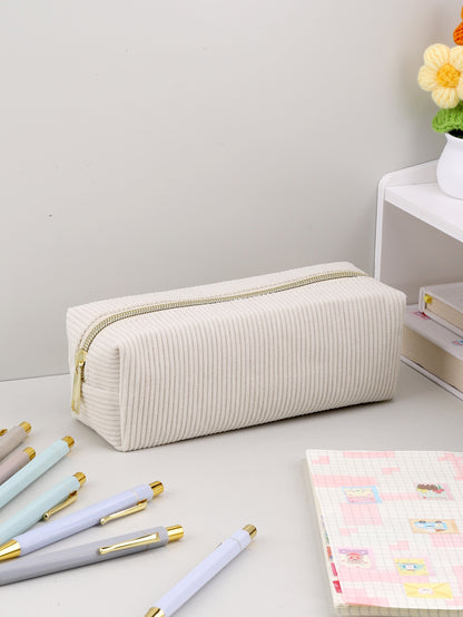 Large Capacity Pencil Case for School, Solid Color Stationery Bag, Pencil Case School Supplies Gift Organizer