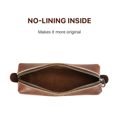 Vintage Leather Pencil Case, High Capacity School Pen Pouch for Kids, Boys, Girls, Business Office Stationery Organizer