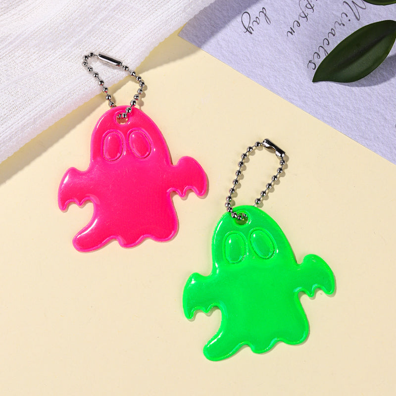 Ghost Reflective Pendant for Kids Schoolbag, Backpack Decoration, Halloween Festival Party Gift, Simple Toy